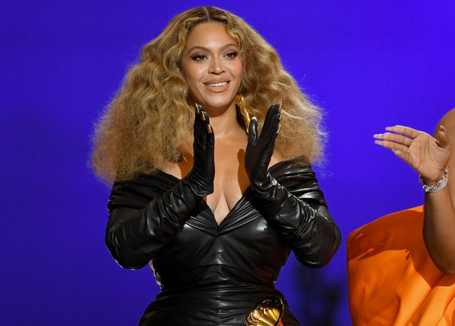 Beyoncé accepts the Best Rap Performance award for "Savage" onstage during the 63rd annual Grammy Awards at Los Angeles Convention Center on March 14, 2021, in Los Angeles.