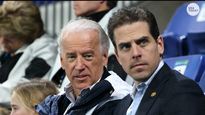 Hunter Biden, right, is shown with his father, President Joe Biden. House Republicans are conducting several inquiries into Hunter Biden's business dealings, but the White House and Democratic lawmakers have dismissed the probes as politically motivated.