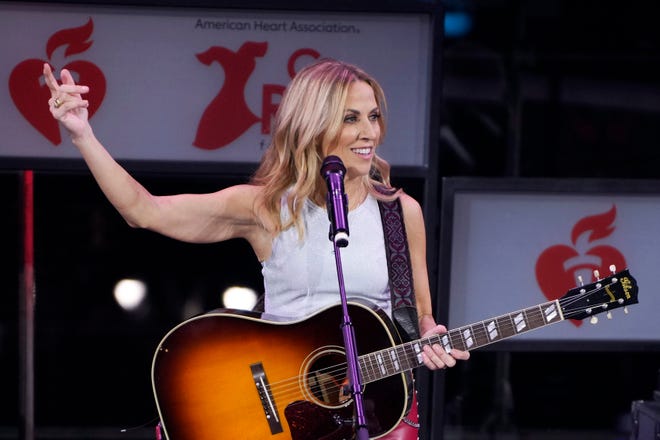 Sheryl Crow performs at the American Heart Association's Go Red for Women Red Dress Collection Concert at Jazz at Lincoln Center on Wednesday, Feb. 1, 2023, in New York. (Photo by Charles Sykes/Invision/AP) ORG XMIT: NYCS121