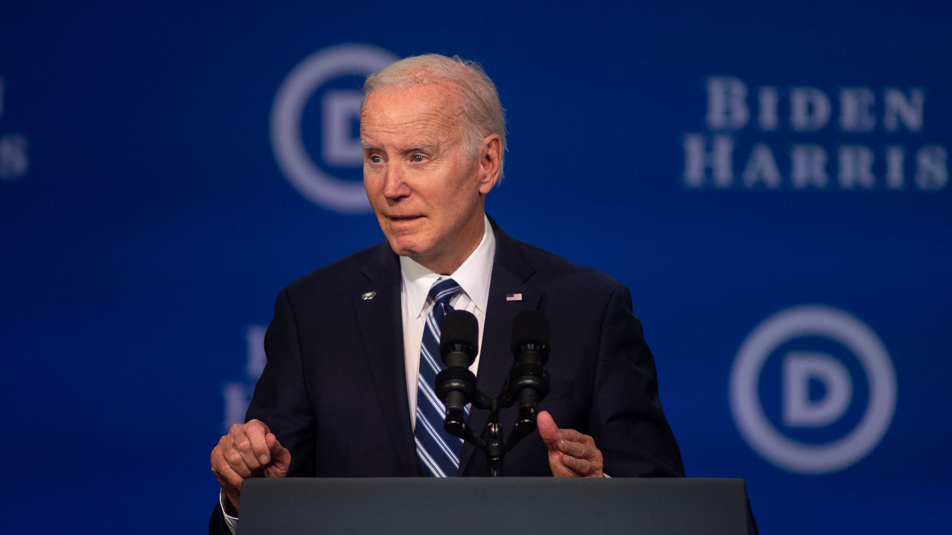 Biden hints at 2024 White House run as he rallies Democrats
