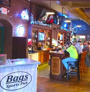 While management doesn't expect too big a crowd, those who show up at Bags Sports Pub on Sunday are sure to have a good view of Super Bowl LVII between Philadelphia and Kansas City.