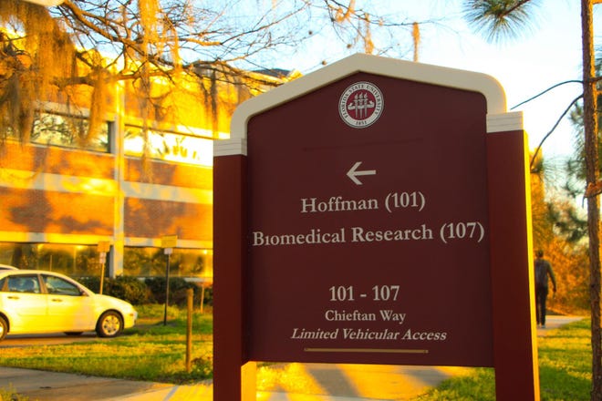 The Hoffman and Biomedical Research buildings at FSU.