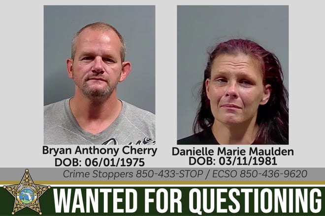 47-year-old Bryan Cherry and 41-year-old Danielle Maulden are wanted for questioning in the Jan. 31 homicide on Blue Angel Parkway.
