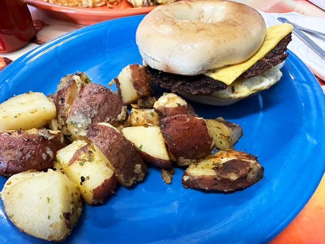 The sausage, egg and cheese sandwich from The R’s Diner, South Naples.