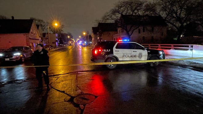 A squad car from the Milwaukee Police Department sits in the area of South 13th Street and West Harrison Avenue.