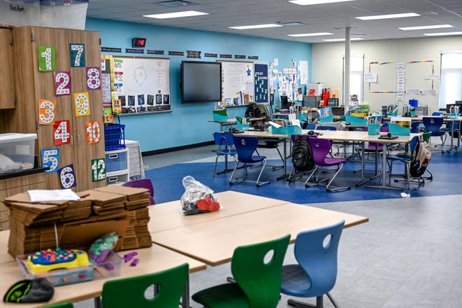 One of the classrooms at North School that is bigger and can accommodate more students than those at Kendon Elementary on Wednesday, Feb. 8, 2023, in Lansing.

(Photo: Nick King/Lansing State Journal)