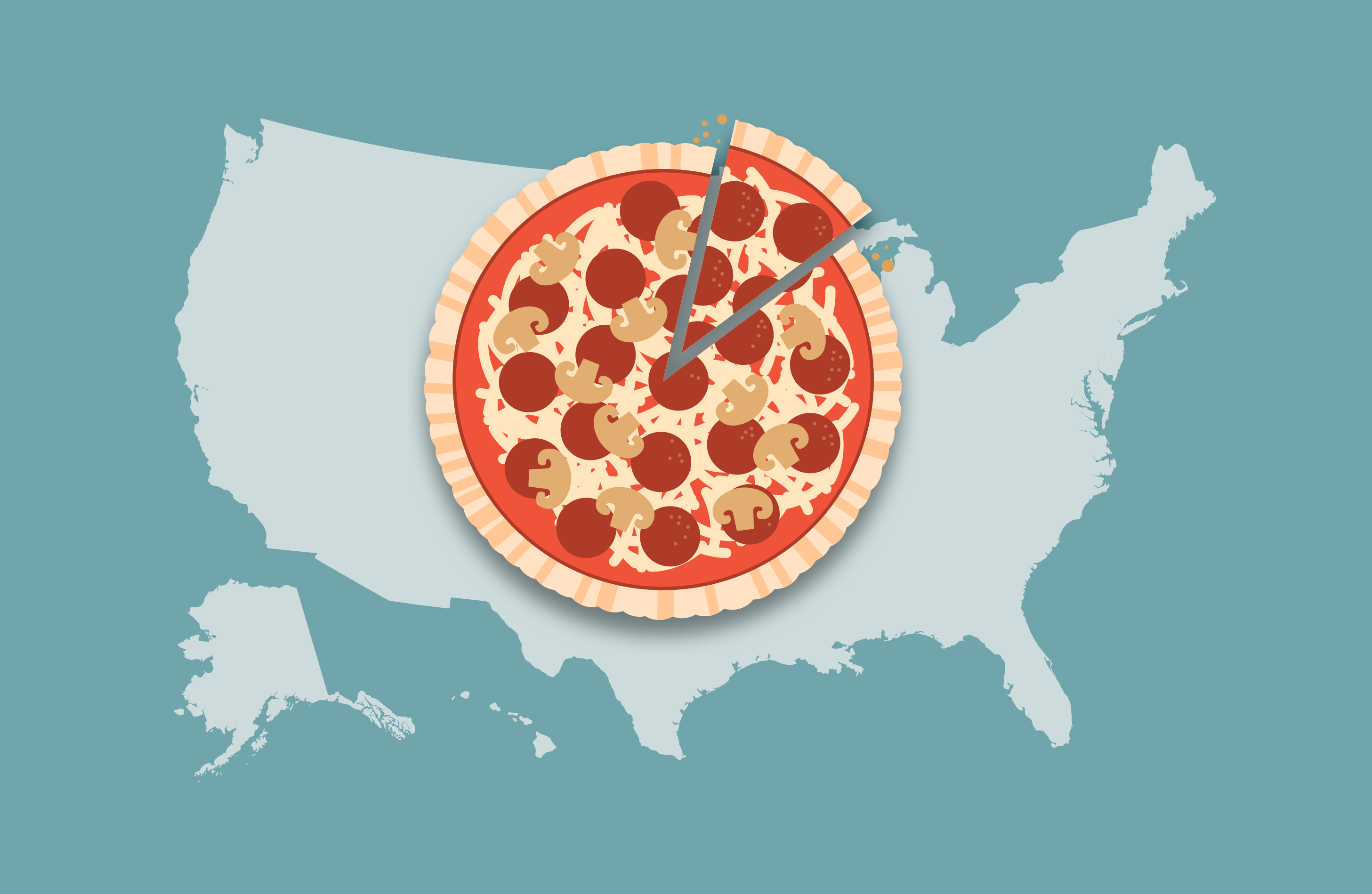 Pizza is one of the most popular foods in the US.