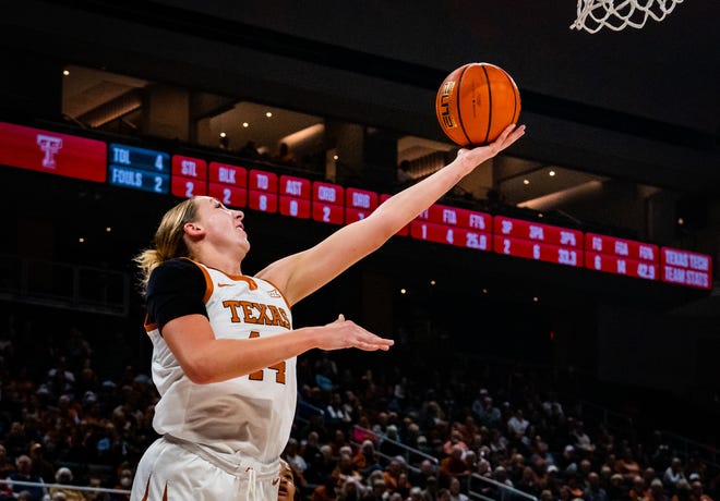 Texas forward Taylor Jones had 15 points and 11 rebounds to lead the Longhorns in Saturday's 70-50 win over TCU. The No. 20 Longhorns have won seven straight games, three of those on the road, heading into Monday night's game at No. 21 Iowa State.