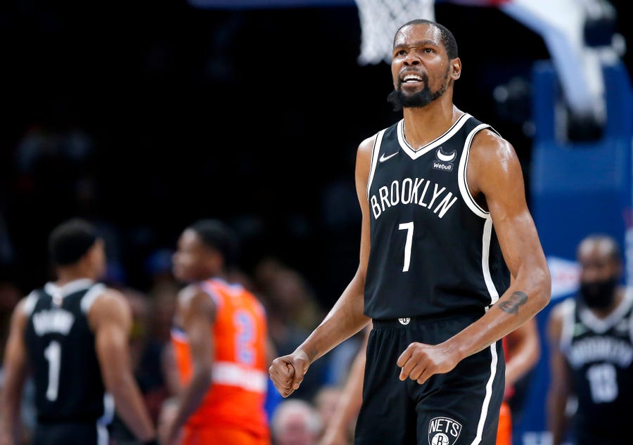Kevin Durant spent the last three seasons with the Nets.