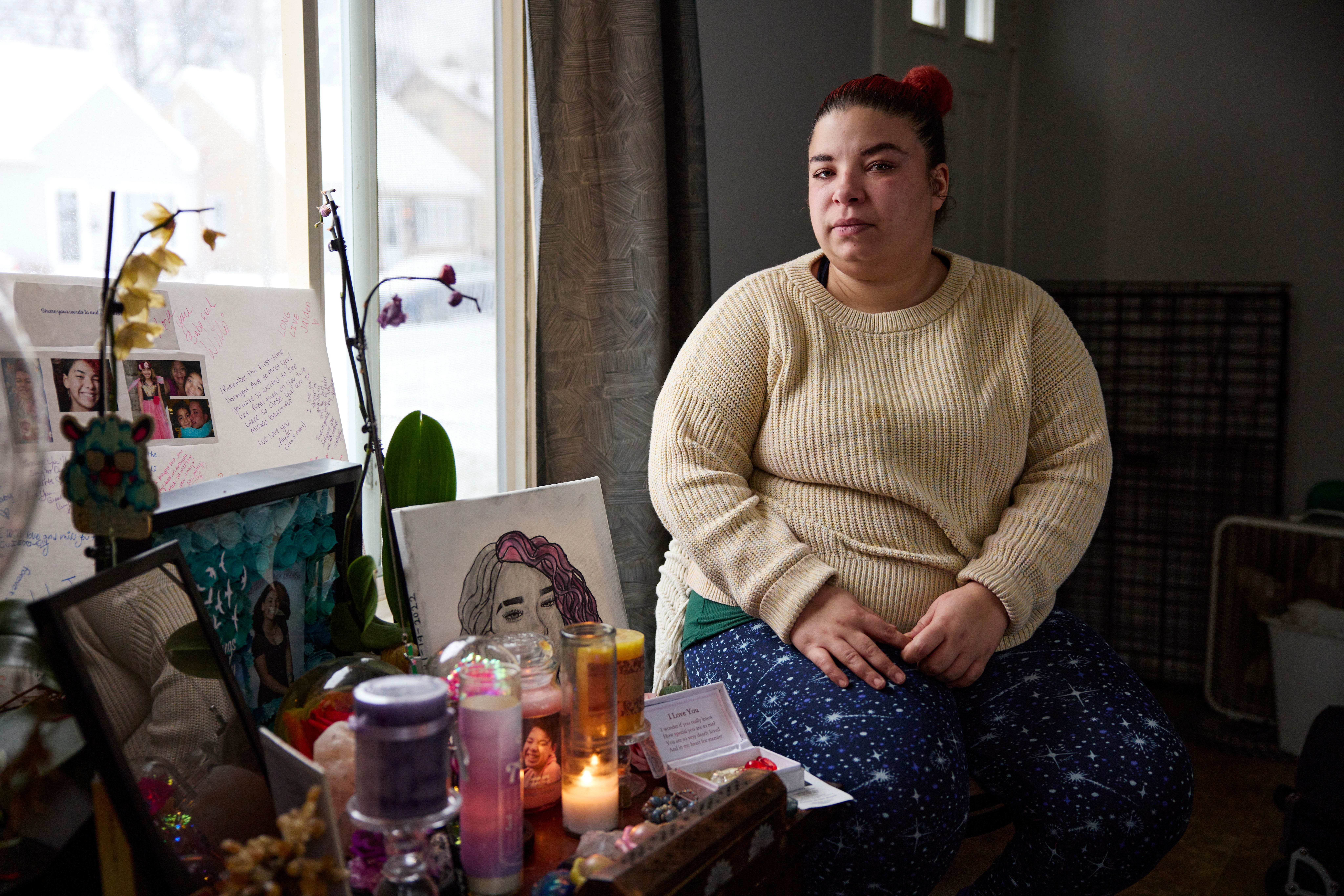 Jasmine Torres has set up an altar in her house to honor her daughter, Jaiden Rose Rentas, 15, who was murdered nine days after Torres reported her missing. “They just saw her as this inner-city brown girl," Torres said of the Cleveland police.