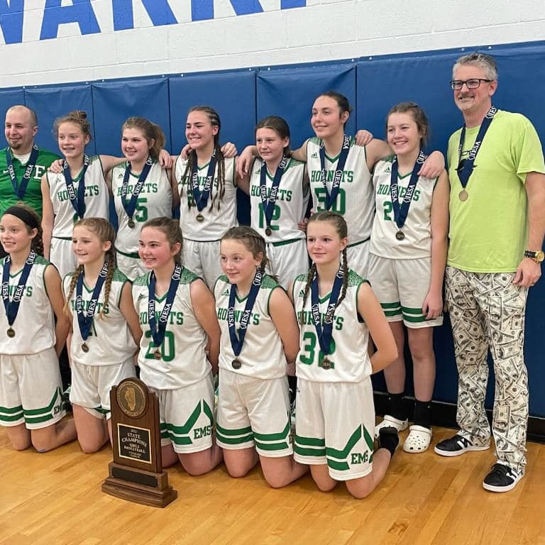 Eureka defeated Hillsboro 36-23 to win the eighth-grade Class 3A state championship at Germantown Hills Middle School on Dec. 15, 2022.