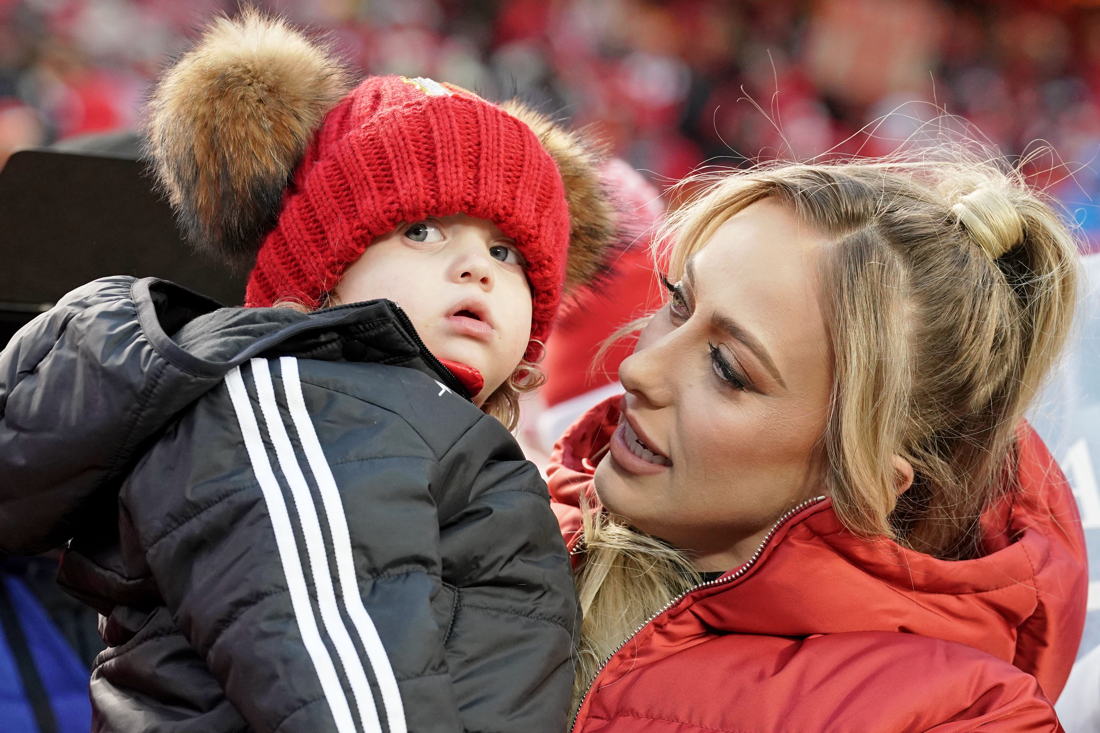 'All hands on deck': Patrick Mahomes' wife, Brittany, on caring for two young kids at Super Bowl 57