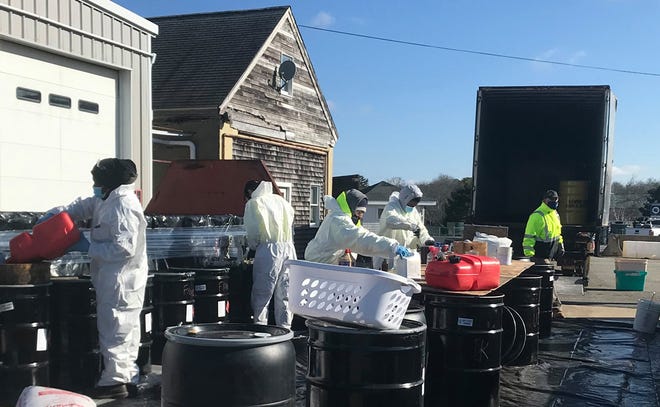 A past Household Hazardous Waste Collections event at the Barnstable Transfer Station.