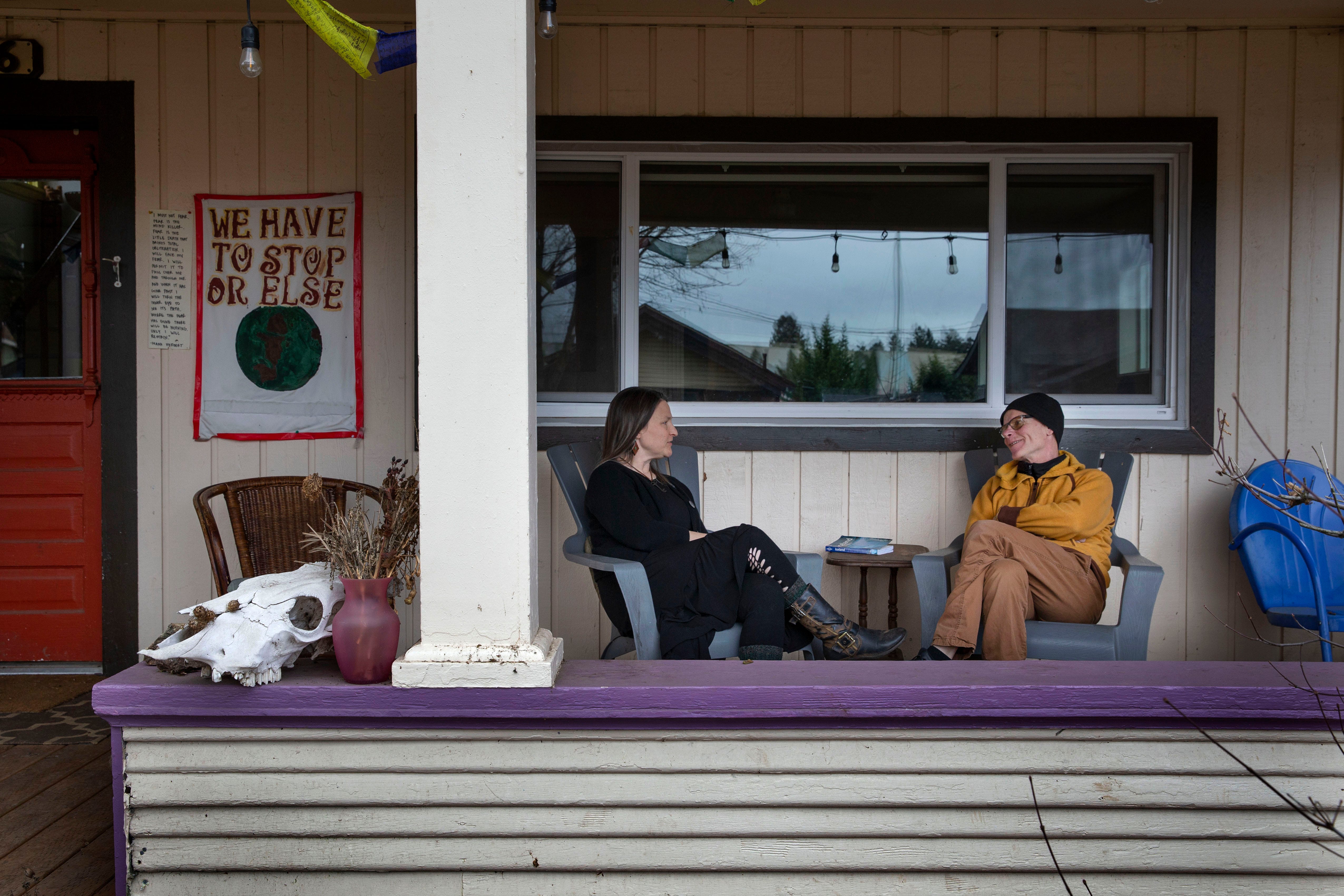 Death doula Amy May, left, doesn't claim to make it OK. She's someone her clients can be with when they're not OK. As Steve Connelly began to deal with dying, he first needed help with the logistics. "There's a lot of layers to our work together," May said. "Death's reach is pretty expansive."