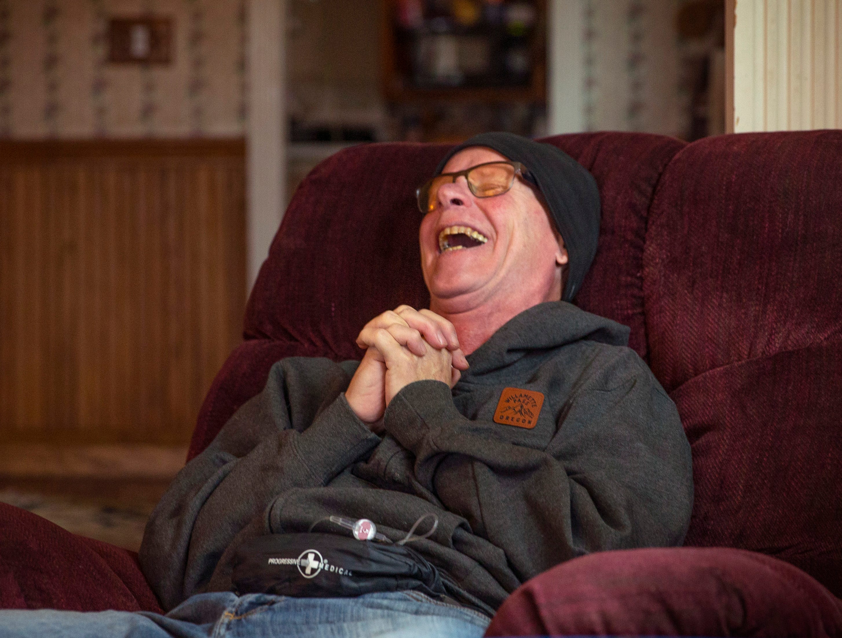 Steve Connelly laughs as he talks about the happy moments in his life during a counseling session with his death doula. 

“To live a good life, to be a humble human, you have to have gratitude,” Connelly said. “It sucks that I’m dying but we are otherwise unbelievably blessed by really kind people around us, fabulous community, and this wonderful place we live in."