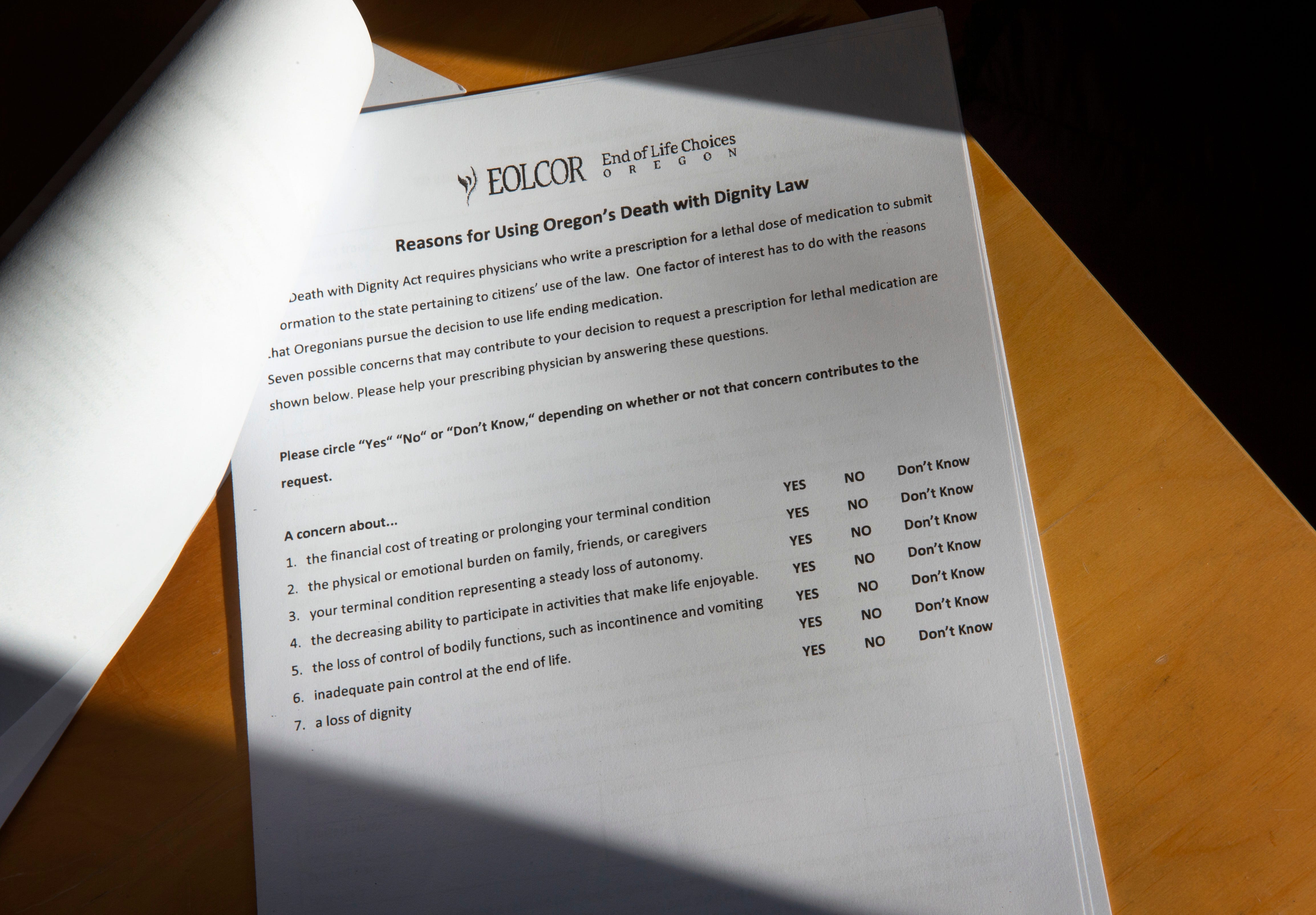 Oregon became the first in the nation to legalize Death with Dignity 25 years ago. It allows people with terminal illnesses to end their lives through the self-administration of a medication prescribed by a physician for that purpose.