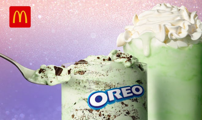 McDonald's Oreo Shamrock Flurry and Shamrock Shake return to menu's Feb. 20 for a limited time.