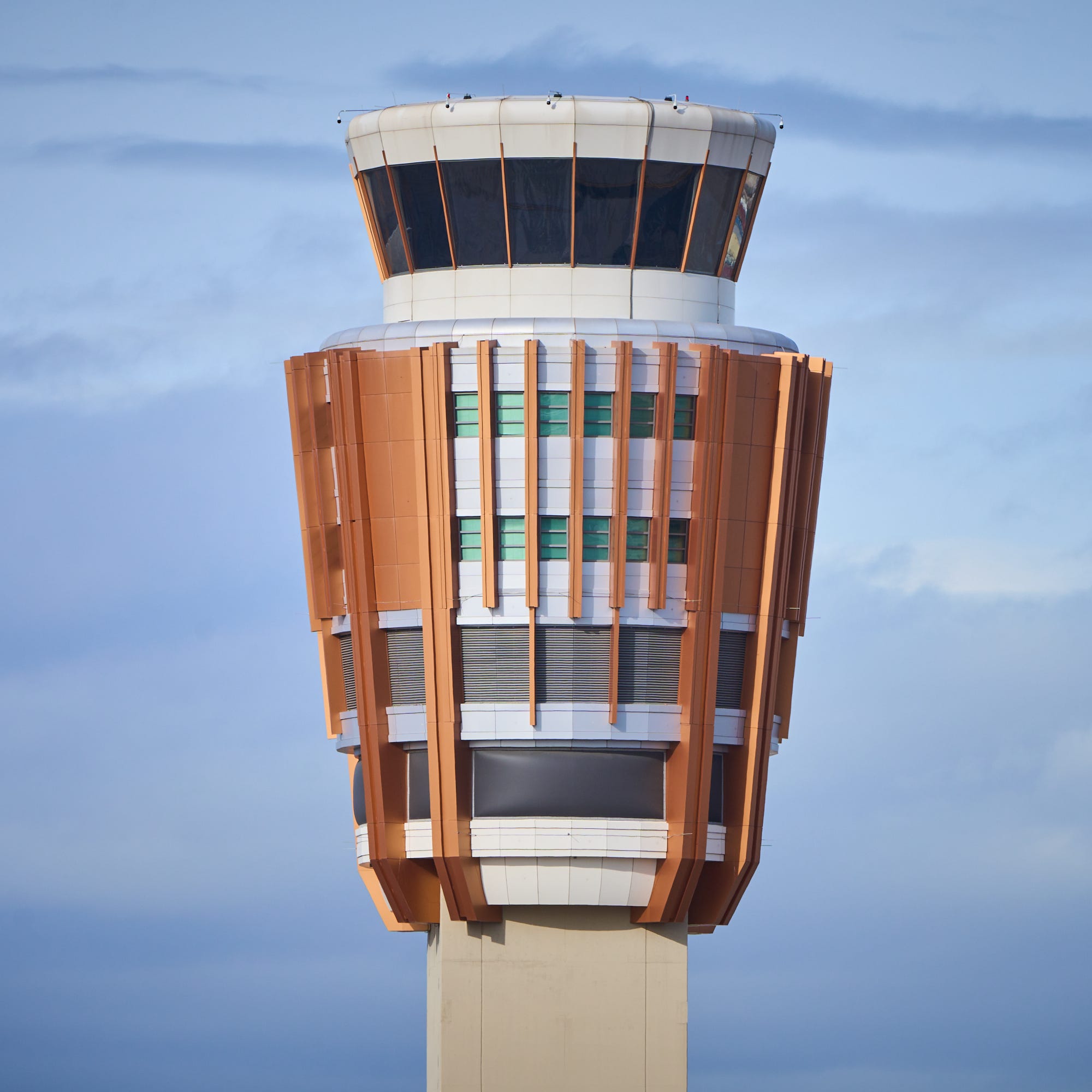 The air traffic control tower at Phoenix Sky Harbor International Airport is shown on Feb. 13, 2023.