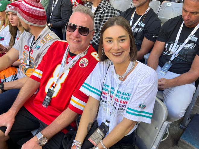 Liz and Bill Foster traveled from Cincinnati to State Farm Stadium in Glendale.  She bought tickets to Super Bowl 57 hoping the Bengals would make it.