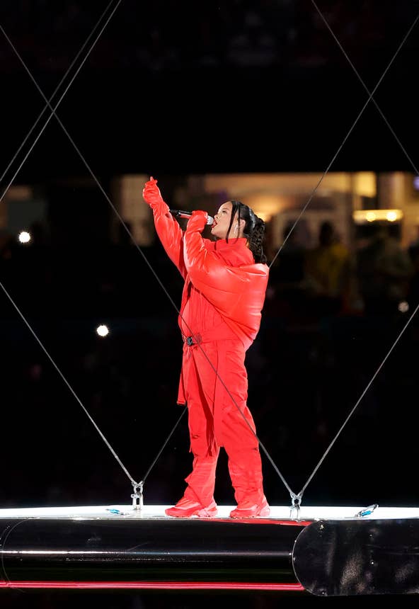 Rihanna performed some of her biggest hits during the halftime show.&nbsp;