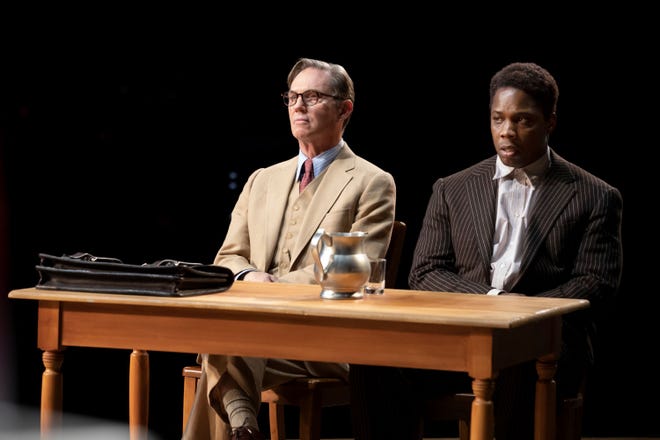 Richard Thomas and Yaegel T. Welch play Atticus Finch and Tom Robinson in "To Kill A Mockingbird," which comes to the Fox Cities Performing Arts Center Tuesday.