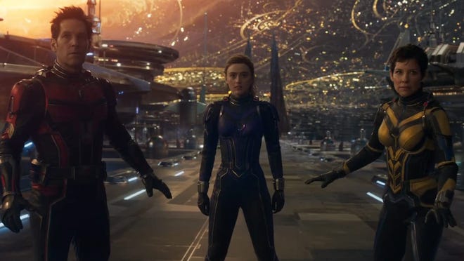 Paul Rudd, Kathryn Newton dan Evangeline Lilly masuk "Ant-Man dan Tawon: Quantumania."