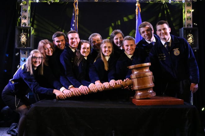 We recorded most of the online convention in a studio, where the yearly gavel picture was taken to signify the start, with no in-person members present.