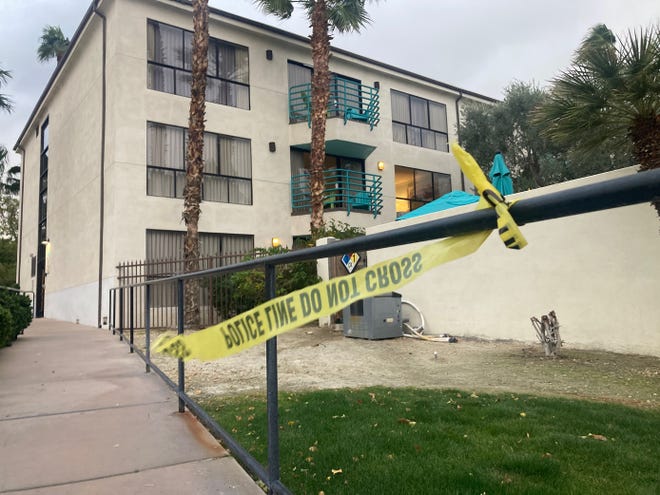 The Riverside County Gang Impact Team called the Palm Springs Police Department SWAT team Tuesday, Feb. 14, 2023 to assist with a barricaded suspect at Margaritaville Resort Palm Springs. A male and female surrendered inside their hotel room.