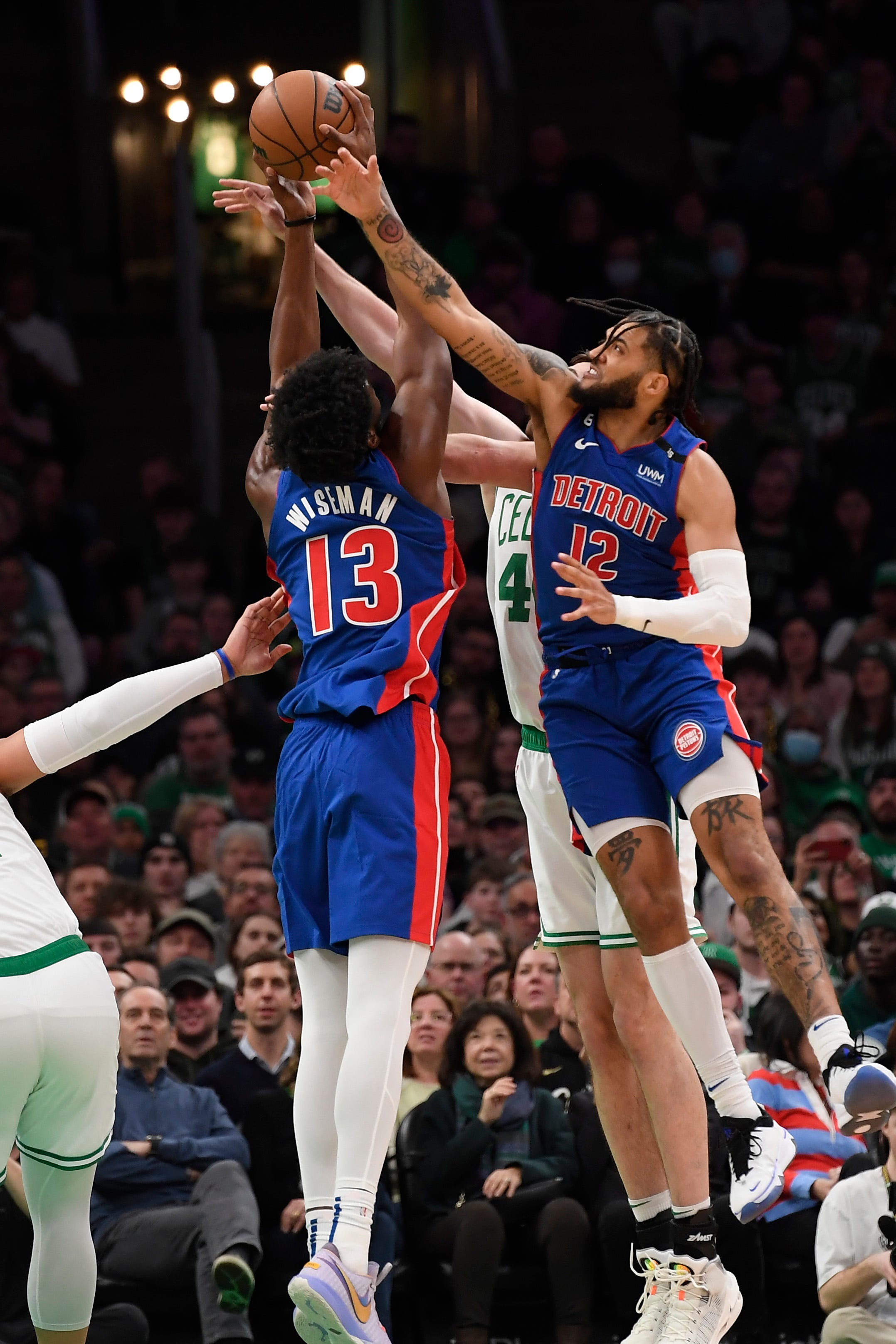 James Wiseman encourages in debut, Detroit Pistons swept by Celtics