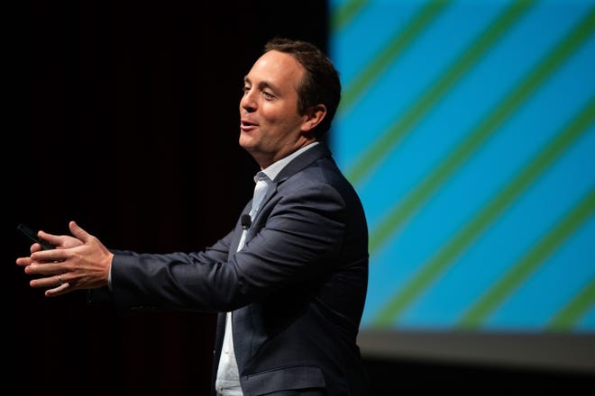 Spencer Rascoff shared his experience managing adversity as the co-founder of Zillow and Hotwire during the 9th Annual Power Forward Speaker Series on Feb. 16 at the Ruby Diamond Concert Hall at FSU.