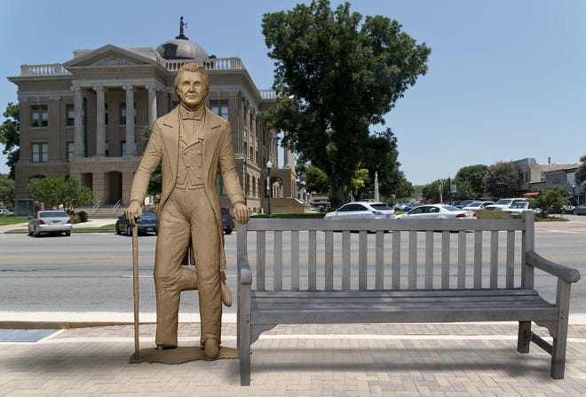 A statue of Robert McAlpin Williamson, better known these days as "Three-Legged Willie," was unveiled in 2013 in front of the Williamson Museum in Georgetown. Williamson County is named for him.