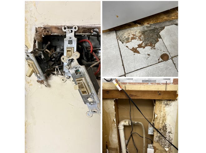 Photos show some of the issues Jessica Perez would like to see fixed in the Springfield home she is renting.