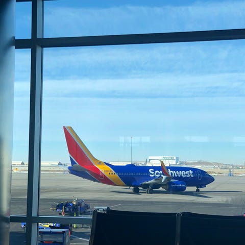 A Southwest Airlines plane at Denver International