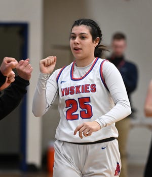 Reno's Adia Walker is introduced during a semifinal game against McQueen at Reno High School on Feb. 17, 2023.