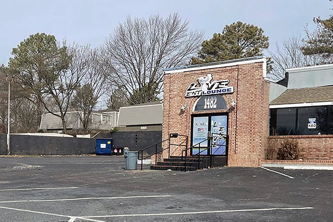 The Live Lounge in Memphis, Tenn., is pictured Sunday, Feb. 19, 2023. One person was killed and 10 were injured early Sunday after a shooting at the nightclub, according to a news release from the Memphis Police Department posted on Twitter. Police responded to the Live Lounge at 12:43 a.m., according to the release. (Jasmine McCraven/Daily Memphian via AP)