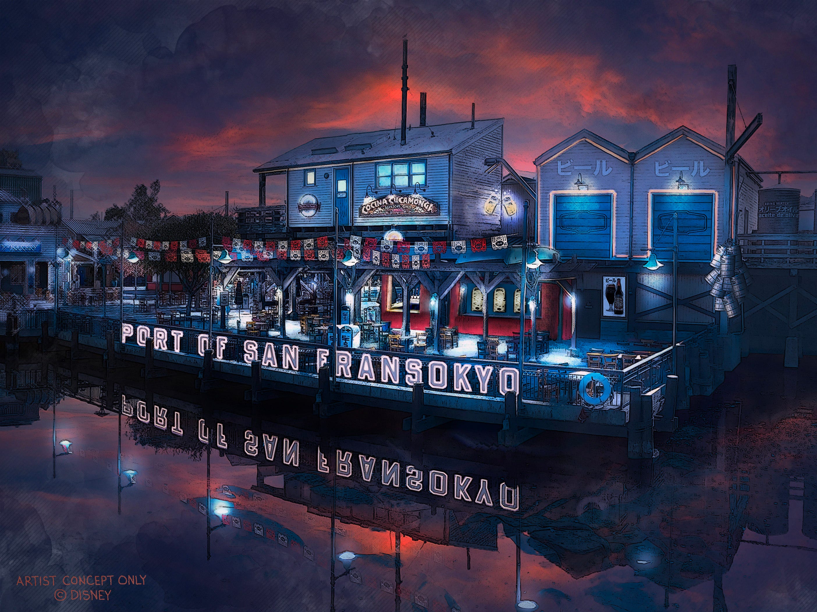 San Fransokyo Square At Disney California Adventure Park