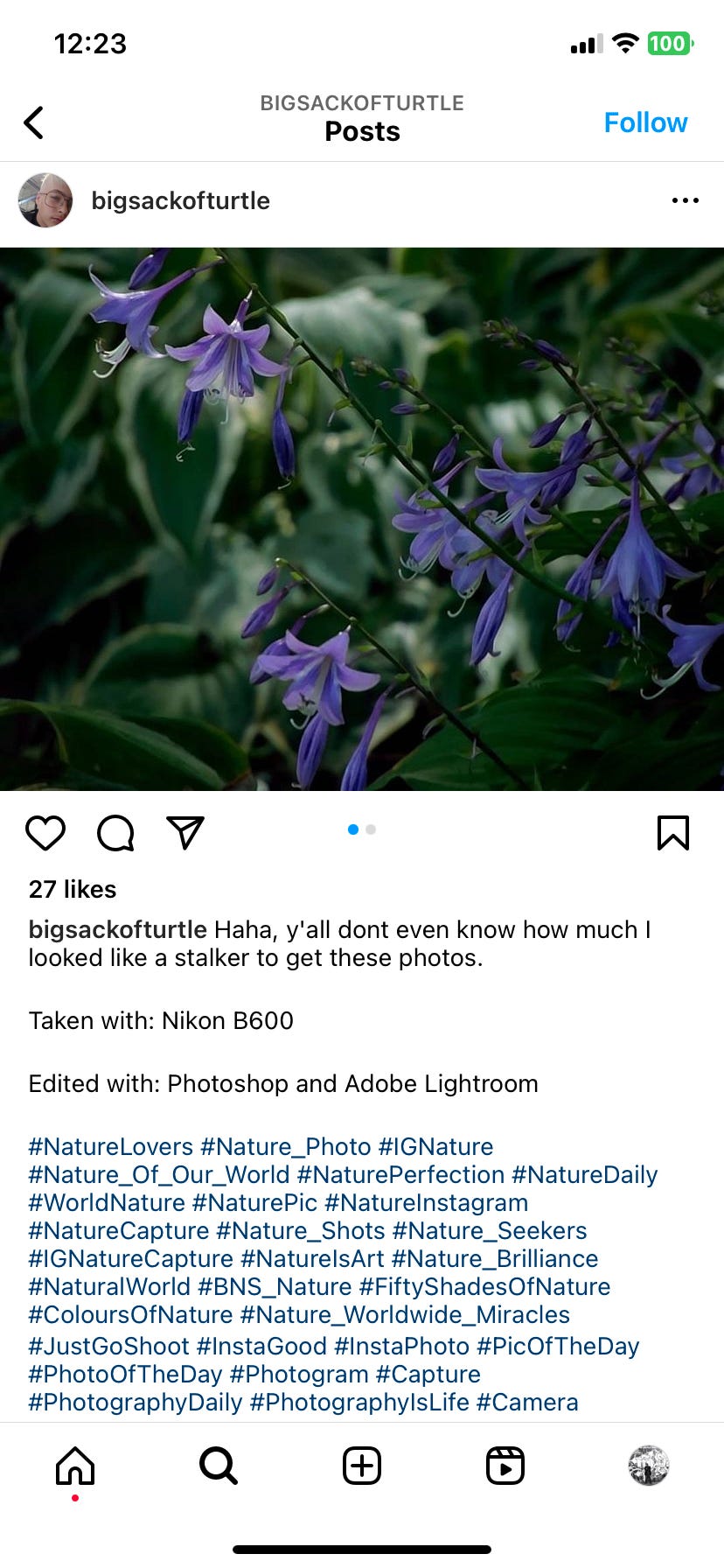 Screenshots show photos shared on David Kleeba's instagram page. He enjoyed photographing plants, architecture and his friends.
