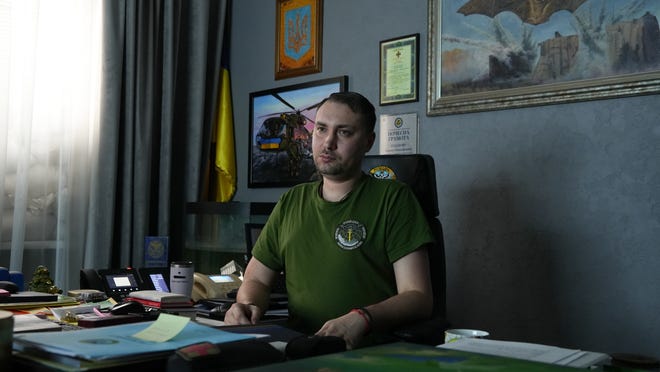 Maj. Gen. Kyrylo Budanov, chief of the Defence Intelligence of Ukraine, in his Kyiv office on Feb. 7, 2023.