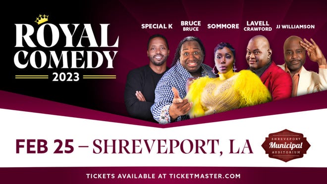 Royal Comedy 2023 with Special K, Bruce Bruce, Sommore, Lavell Crawford and JJ Williamson.