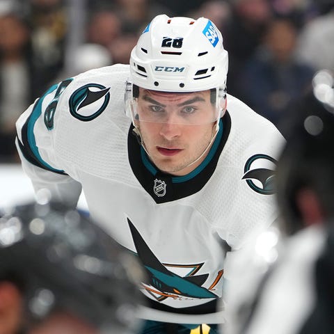 San Jose Sharks right wing Timo Meier has 31 goals