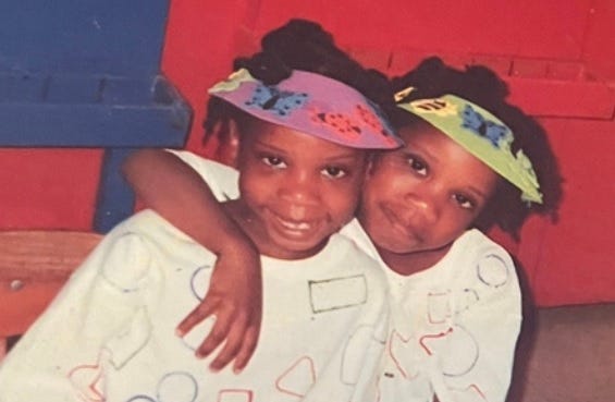 Twins Gloria Guerrier and Victoria Guerrier, graduates of West Hempstead Secondary School. Gloria earned a GPA of 105.3 and was named 2023 valedictorian. Victoria earned a GPA of 104.9 and was named 2023 salutatorian. The pair will be attending Yale University.