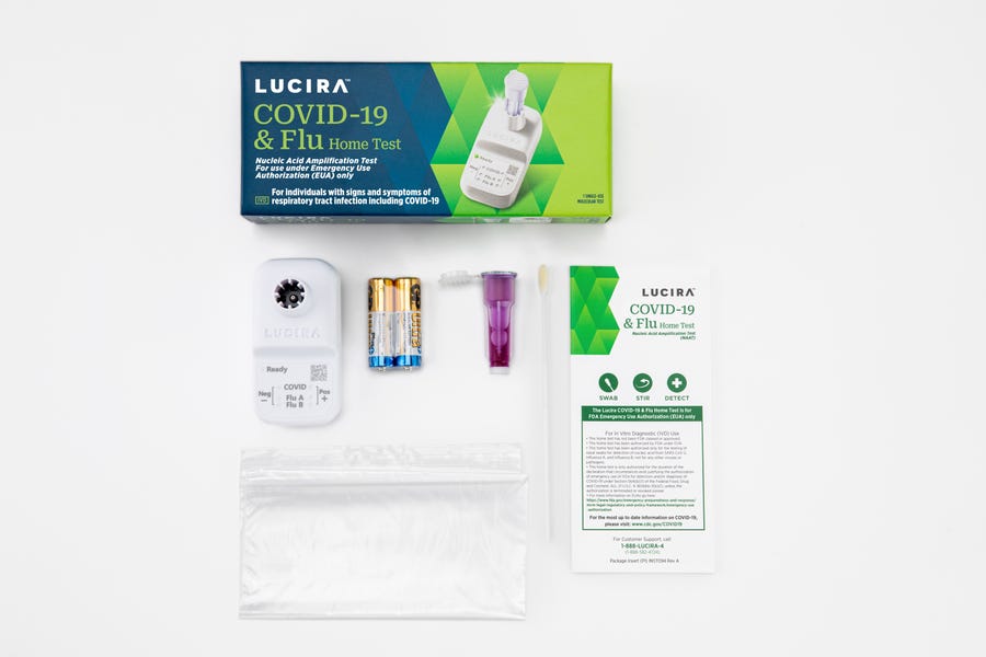 The Lucira COVID-19 and Flu Home Test is a single-use test, which can be purchased without a prescription. A nasal swab is used as with an at-home COVID test; in 30 minutes or less, the test displays the results – positive or negative for influenza A, Influenza B and COVID-19.