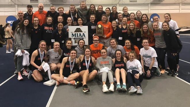 The Hope College women's track and field team claimed the MIAA indoor title on Saturday at Trine.