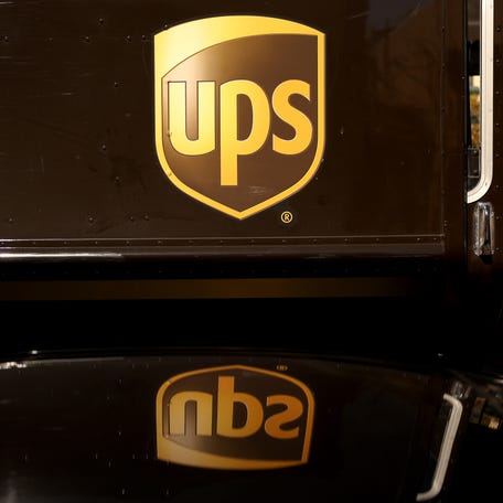 SAN FRANCISCO, CALIFORNIA - JANUARY 31: The United Parcel Service (UPS) logo is displayed on a delivery truck on January 31, 2023 in San Francisco, California. UPS reported fourth quarter earnings with full year guidance that fell short of analysts' expectations of $99.9 billion compared with projected income between $97 billion and $99.4 billion.