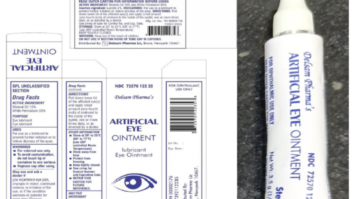 The recall of Delsam Pharma's eye ointment builds on an earlier recall of eyedrops linked to a bacterial infection outbreak.