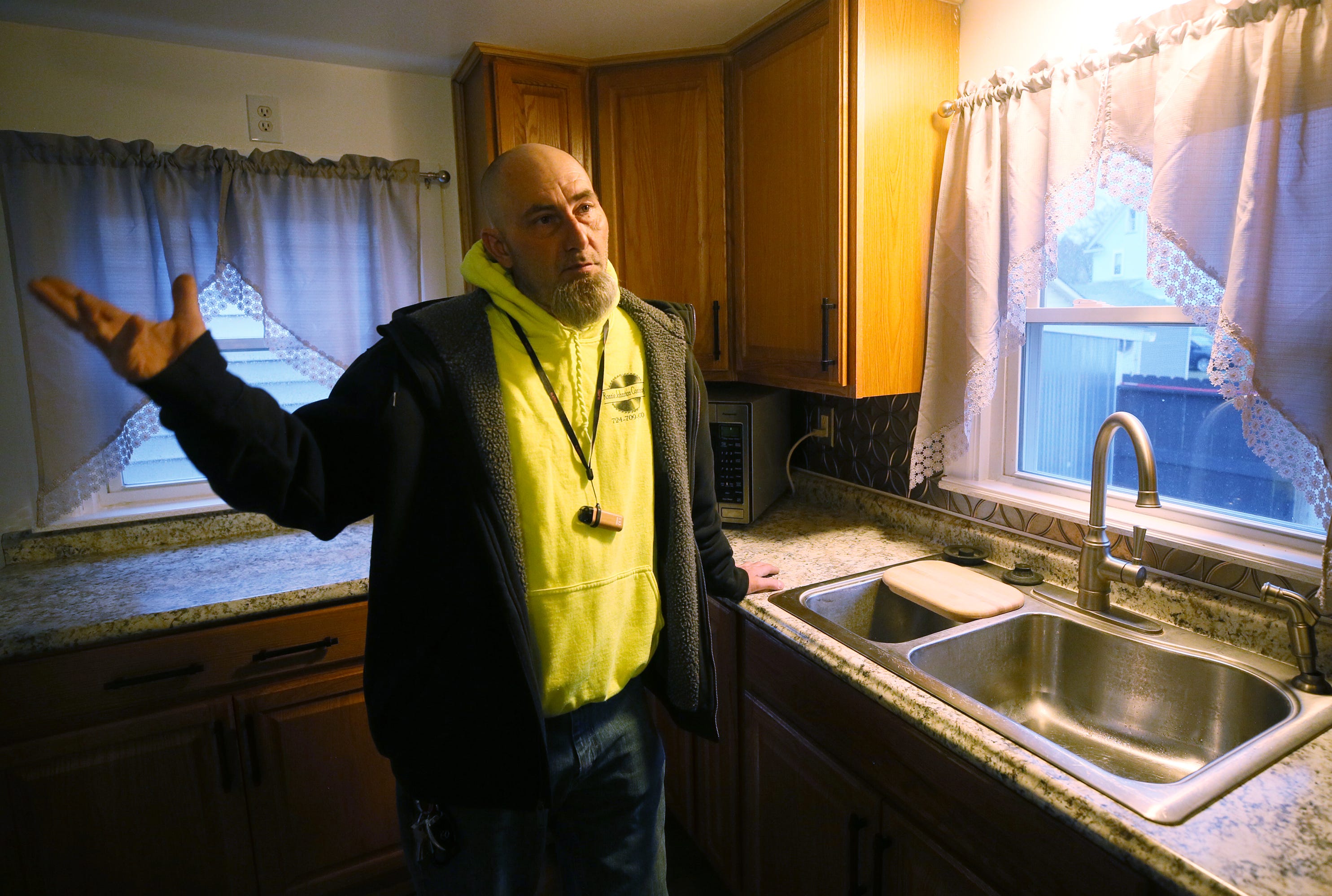 Ronnie Johnson talks about the problems of trying to sell his house in East Palestine.  Prior to the derailment, he had viewings scheduled but those were canceled after a Norfolk Southern train was derailed Feb.  3 in the community, releasing hazardous chemicals into the water and water.