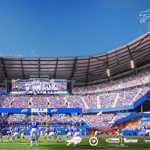 A rendering of the inside of the new Bills stadium