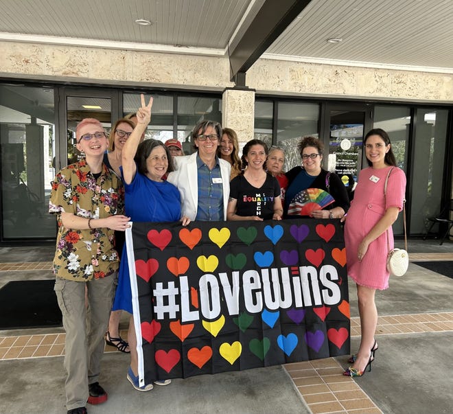 Naples Pride Fest organizers and staff celebrate City Council's decision on March 1, 2023, to allow their event in Cambier Park