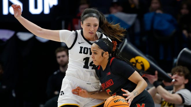 Iowa women’s basketball beats Maryland to reach the Big Ten final