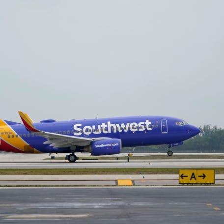 A Southwest Airlines Boeing 737 passenger plane takes off from Fort Lauderdale-Hollywood International Airport, Tuesday, April 20, 2021, in Fort Lauderdale, Fla.